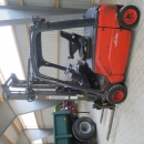 4555 Linde E20 forklift with box turner / rotator