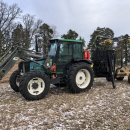 5542 Tractor Valmet 465 4WD with Moheda timber trailer 10 ton