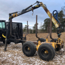 5542 Tractor Valmet 465 4WD with Moheda timber trailer 10 ton