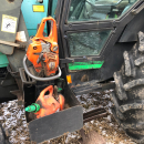 5542 Tractor Valmet 465 4WD with Moheda timber trailer 10 ton