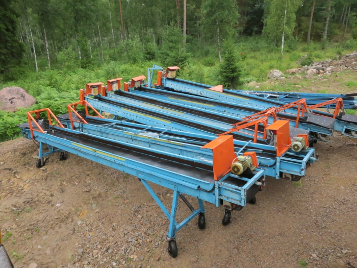 4366 EMVE plain conveyor 8000x550 mm