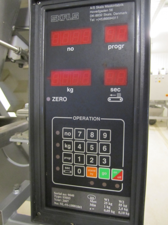 3217 SKALS automatic weigher Stainless steel 1-50 kg årsm 2007