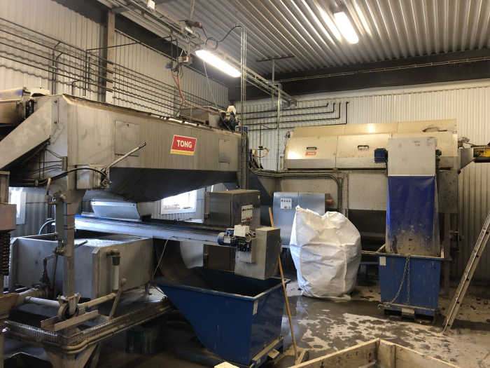 6292 Tong potato washing line with destoner and polisher Stainless steel