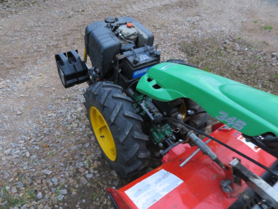 4174 Ferrari 346 Tractor with Muratori Stone Burier
