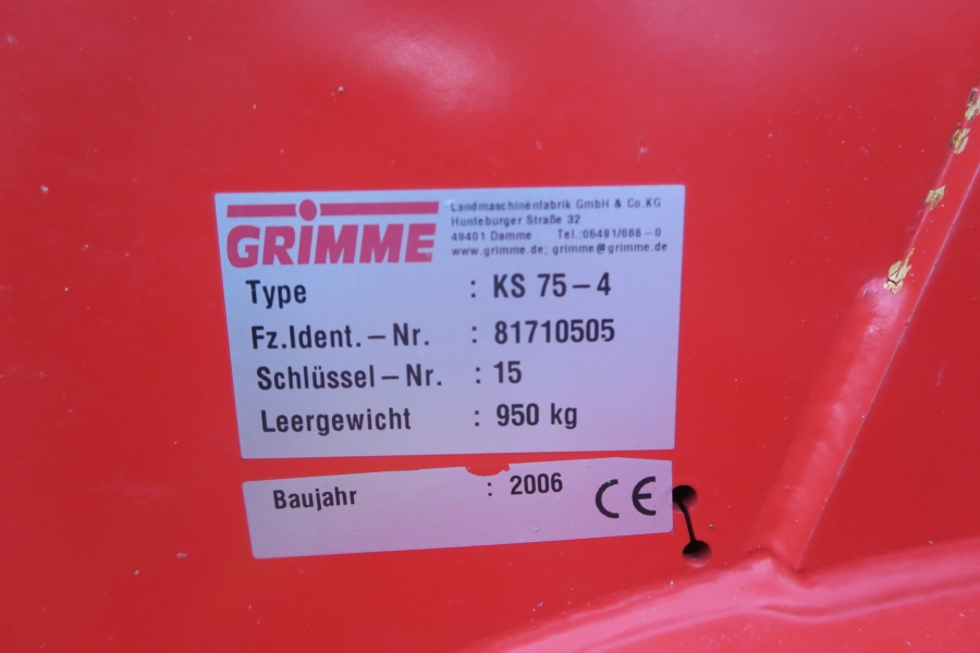 4579 Grimme KS75-4 haulm chopper