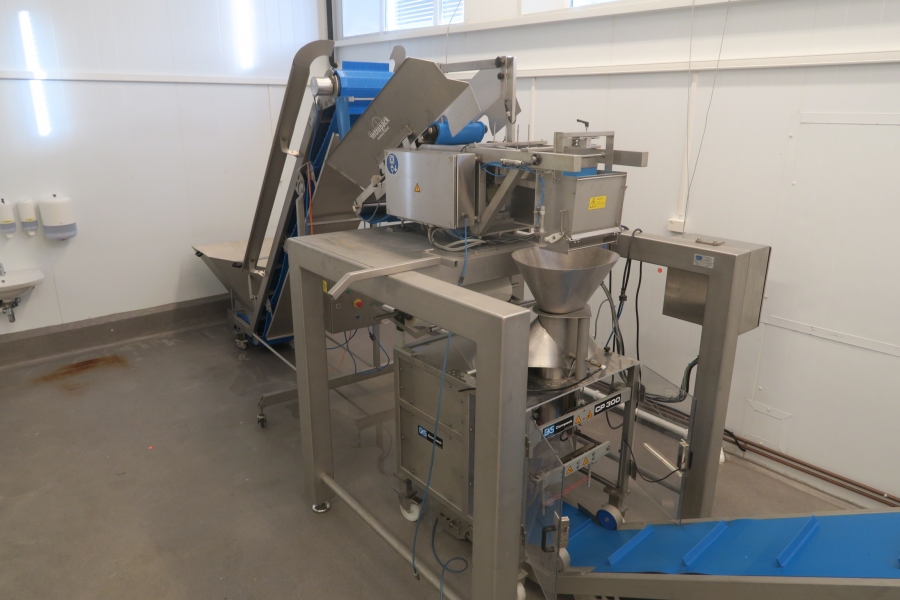4593 GKS complete packaging line with vertical bagger, weigher etc