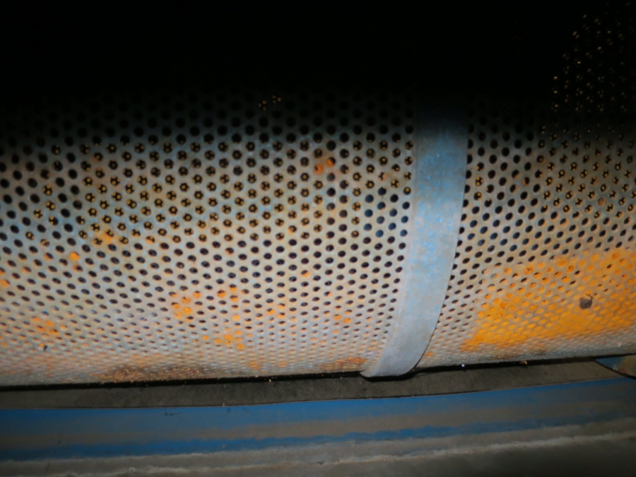 4966 EMVE potato washer with felt drier table