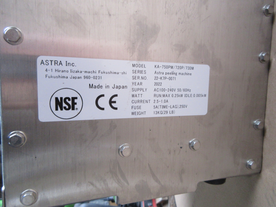 6087 Astra peeling machine Astra KA-750 PM