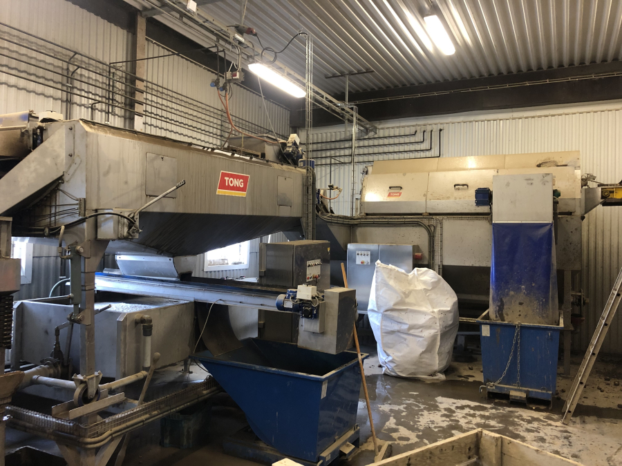 6292 Tong potato washing line with destoner and polisher Stainless steel
