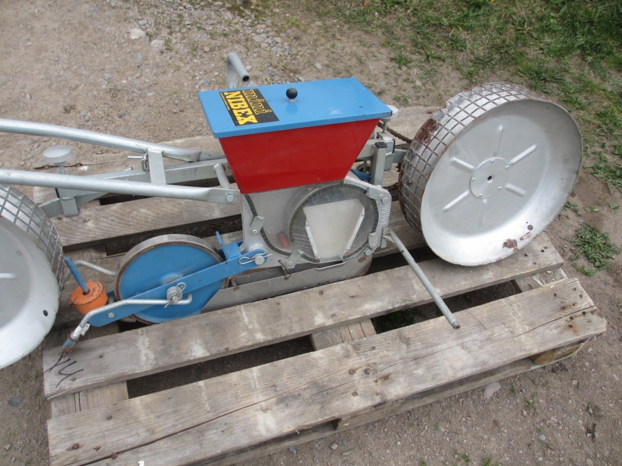 3833  Nibex mini seeding drill hand drawn